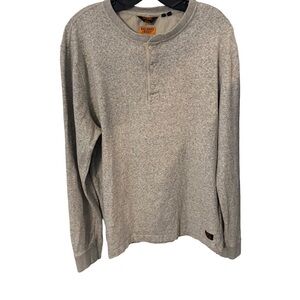 Superdry Men’s Heavy Cotton Henley Shirt 3 Button Sz US 2XL (Runs Small)